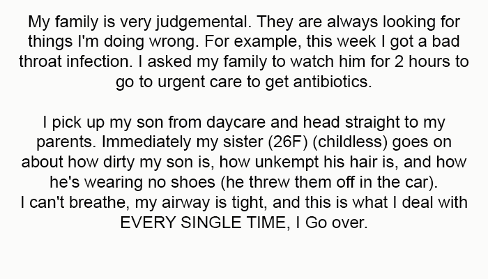 My family is very judgmental