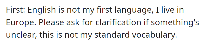 Just a disclaimer from OP...