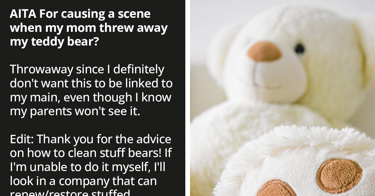 19 Y.O. Redditor Asks If She's Wrong For Being Angry With Her Mom For Throwing Out Her Special Teddy Bear