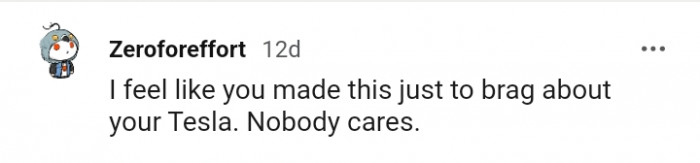 It's all about bragging about your Tesla