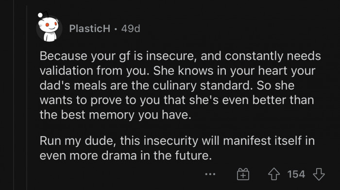 Insecurity is a tough one to deal with.