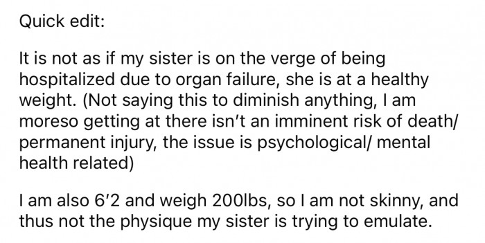 OP eventually modified the post to include an “Edit” for more context.