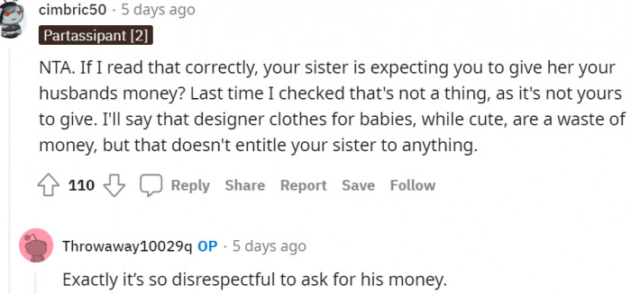 8. That's not a thing, cos it's not yours to give