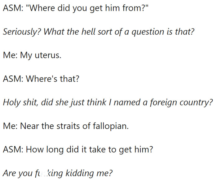 OP was asked where they got their son from.