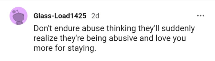 10. Do not endure abuse hoping for a change
