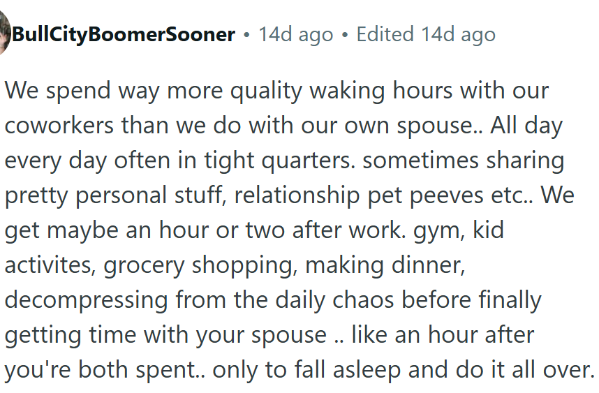 We do spend a lot of hours with our coworkers...