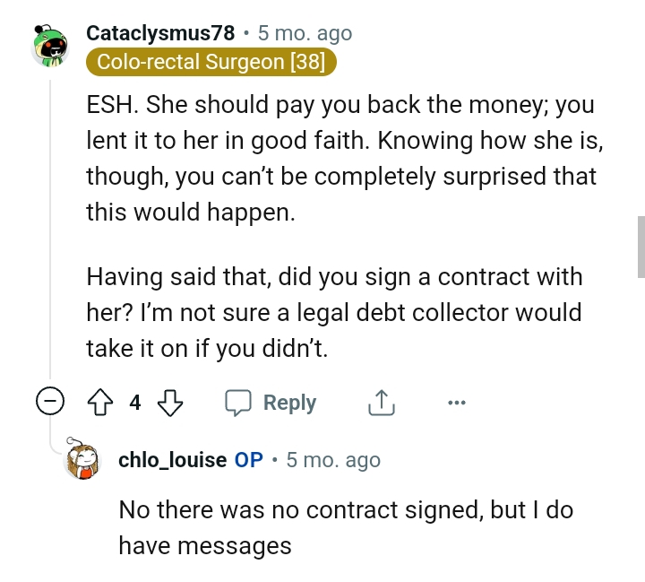 This Redditor Is Not Sure a Legal Debt Collector Would Take It On