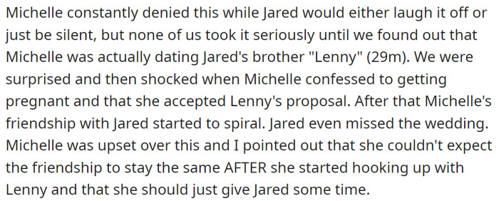 However, Michelle revealed the shocking info that she was in a relationship with Jared's elder brother, Lenny: