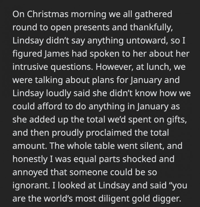 Christmas morning came and they were all gathered to open presents