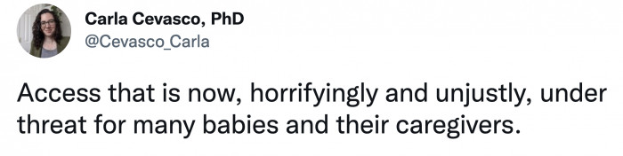 The babies whose right to live is under threat because of the shortage (a.k.a. artificial shortage to raise prices).