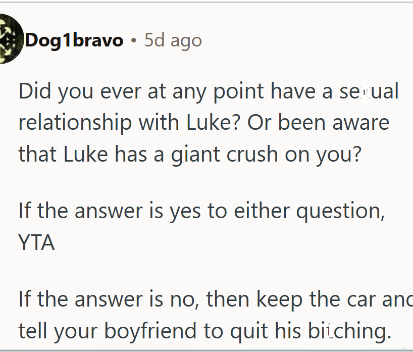 Maybe Luke has another motive?