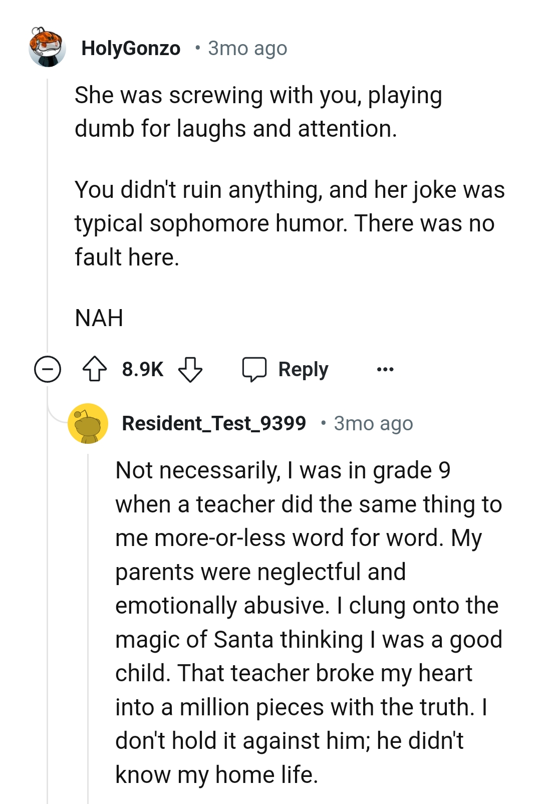 The OP didn't ruin anything, and her joke was just humor