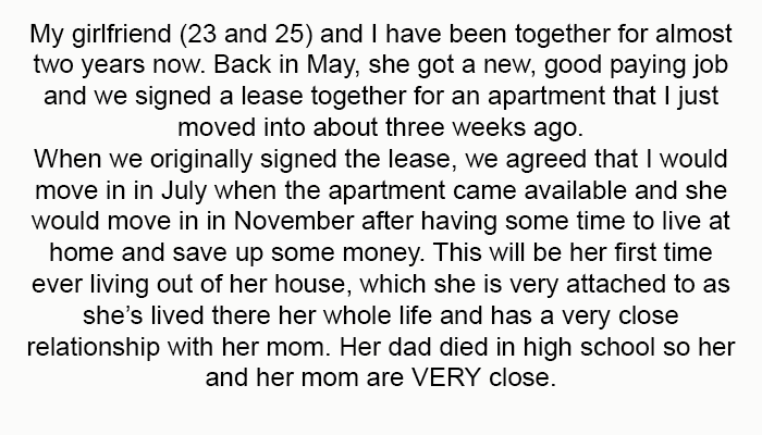 My girlfriend (23 and 25) and I have been together for almost two years now