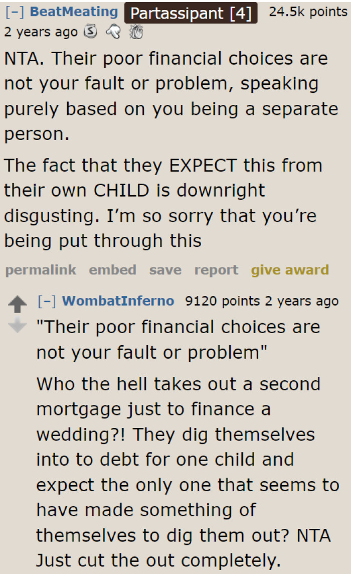 Why take out another mortgage only for a wedding?