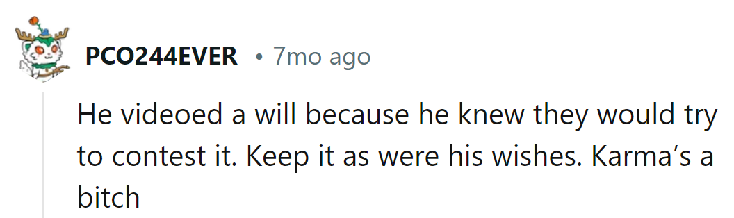 Video will: his shield against contesting woes.