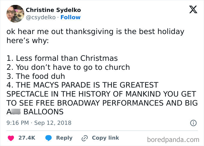 23. Thanksgiving is the best holiday