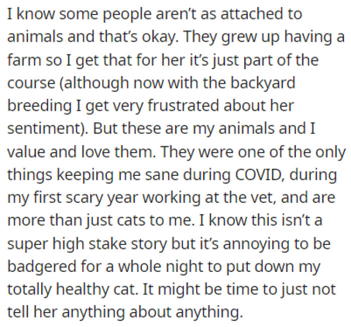 OP is now considering going no-contact with her