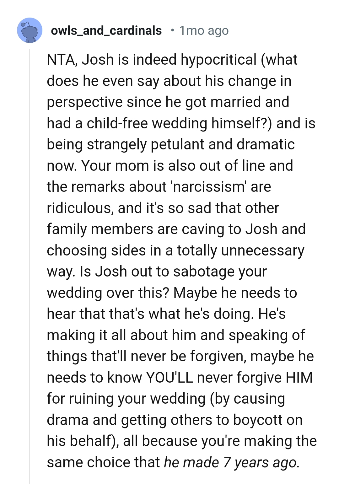 He's making it all about himself