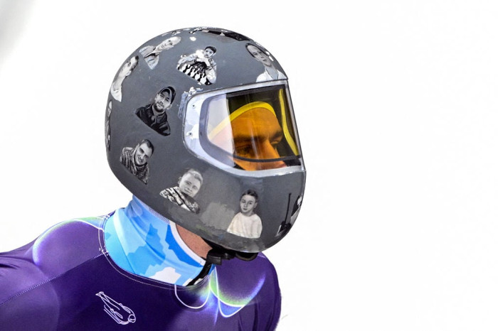 Ukrainian athlete Heraskevych wearing a prohibited “memory helmet” at Olympics