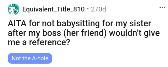 Here's the story's title