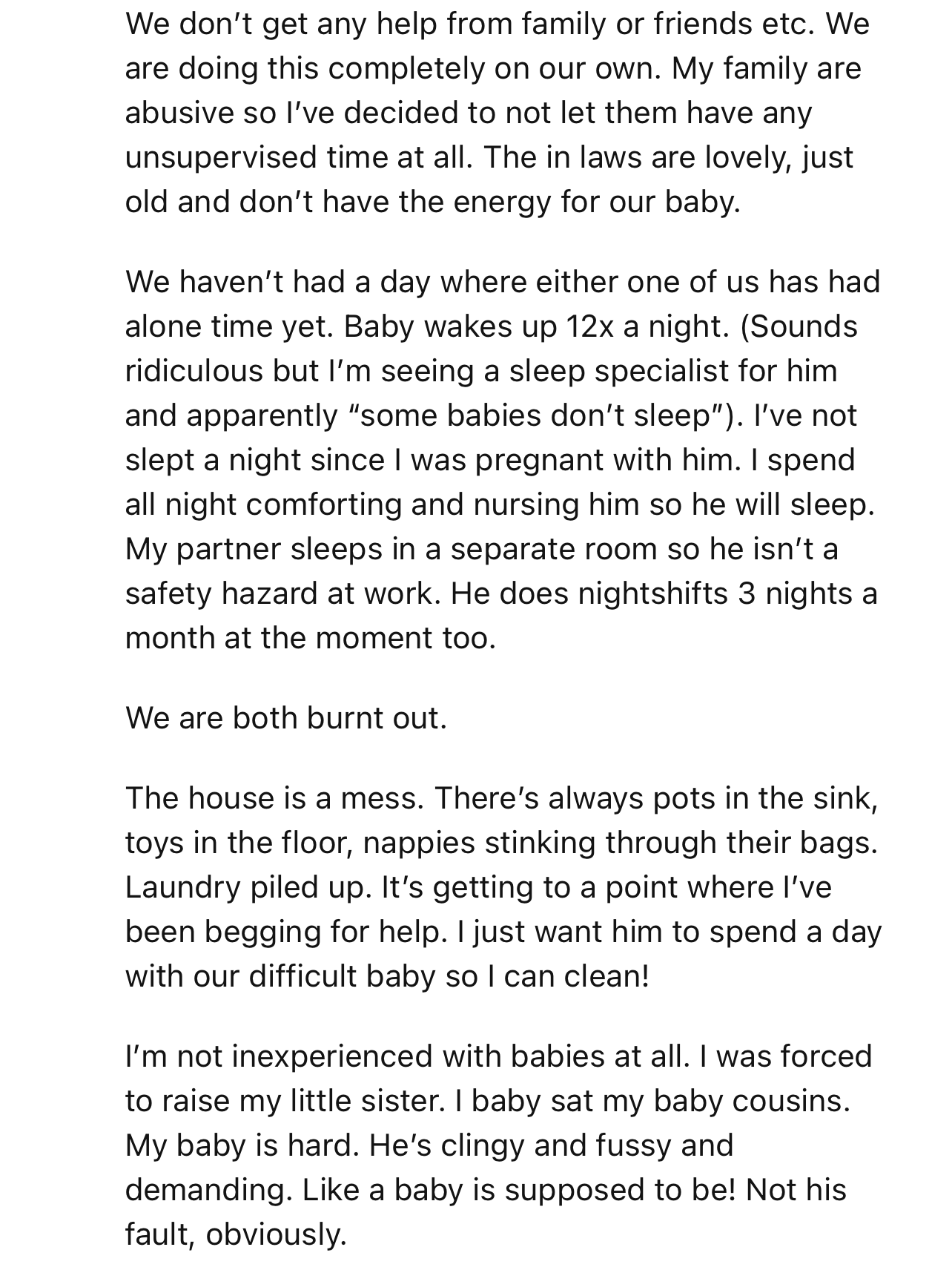 Catering to the Baby Alone Has Been Very Difficult for OP, and She Wants Her Husband to Help Out a Bit