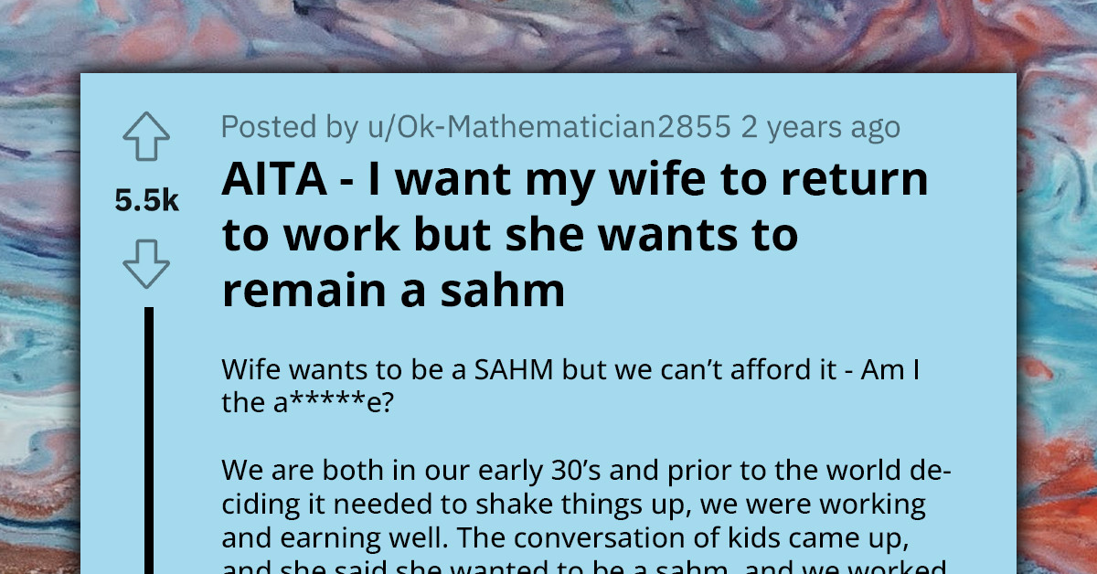 Husband Seeks Advice on Silent Treatment from Wife After Telling Her She Has to Go Back to Work