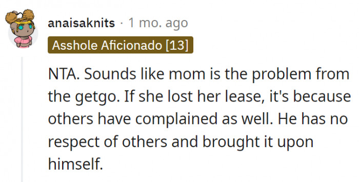 6. He has brought trouble upon himself.