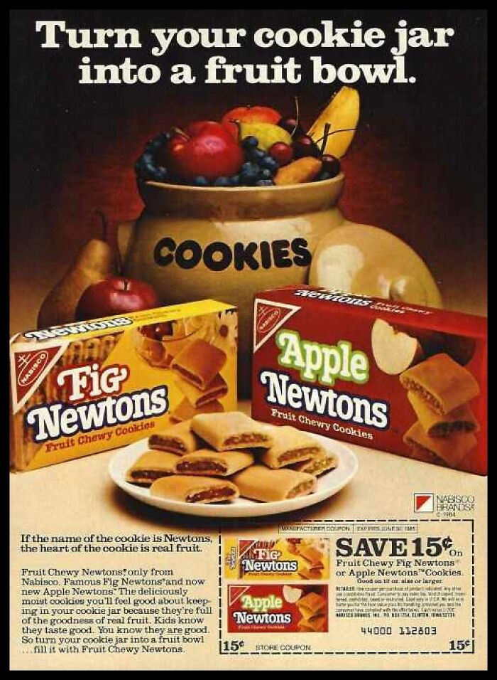 1985, Fig Newtons And Apple Newtons
