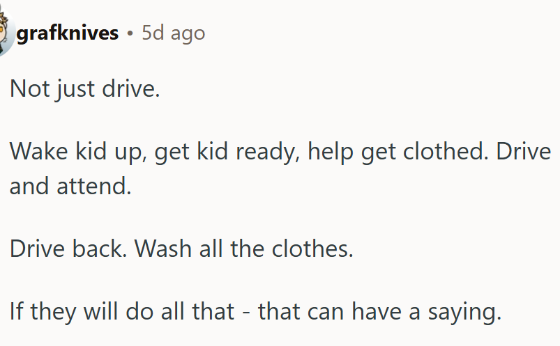 The driving is probably the easiest part...