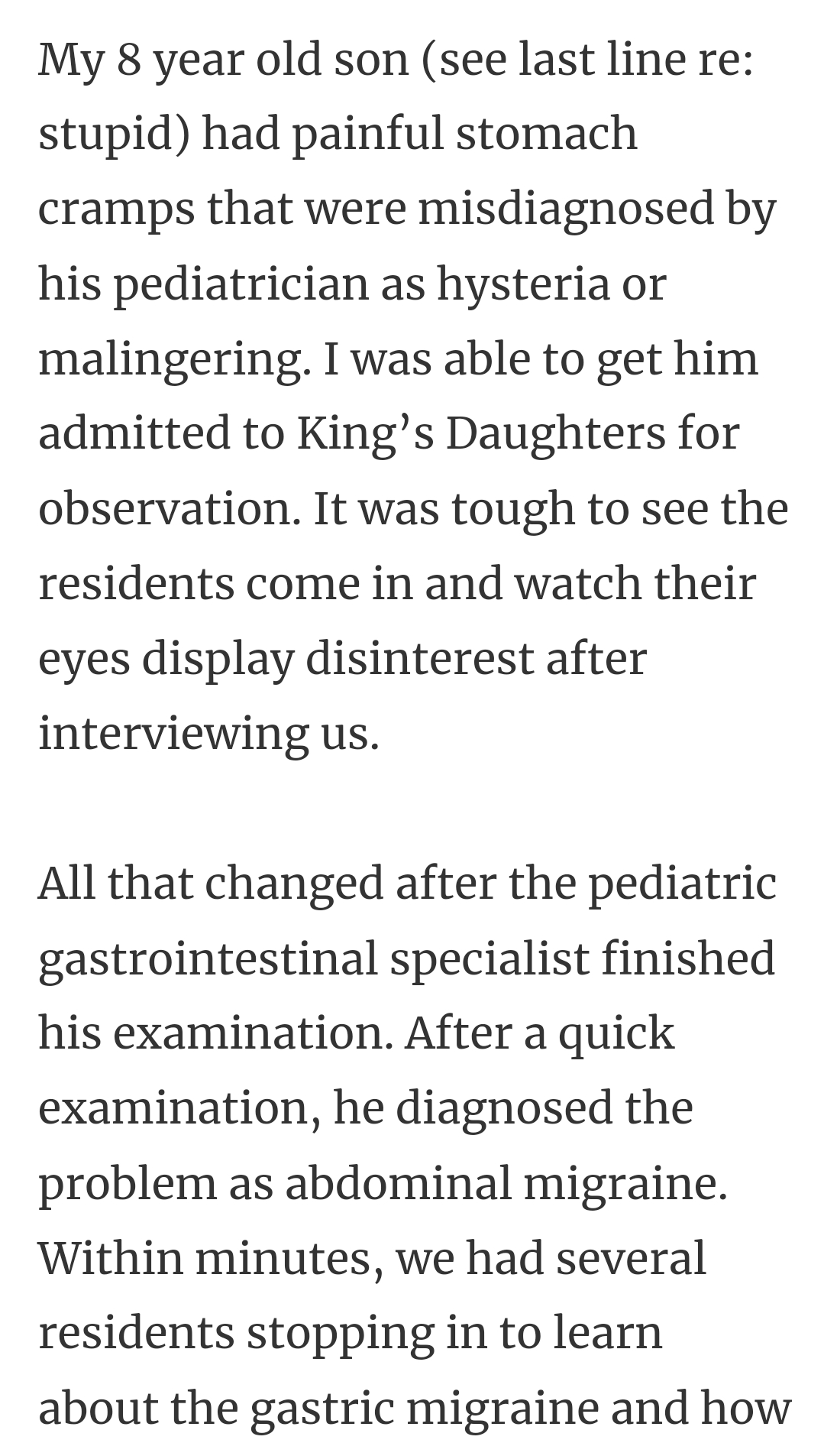 15. Painful stomach cramps