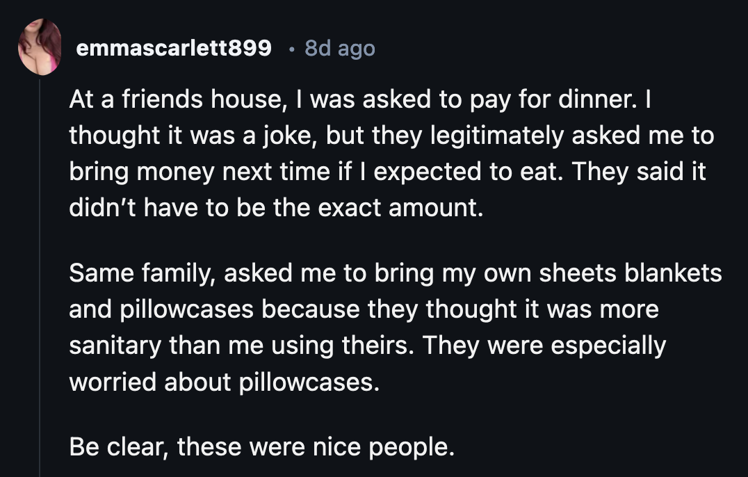 14. She did say nice, not kind.