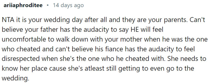 He cheated, and now he feels uncomfortable?