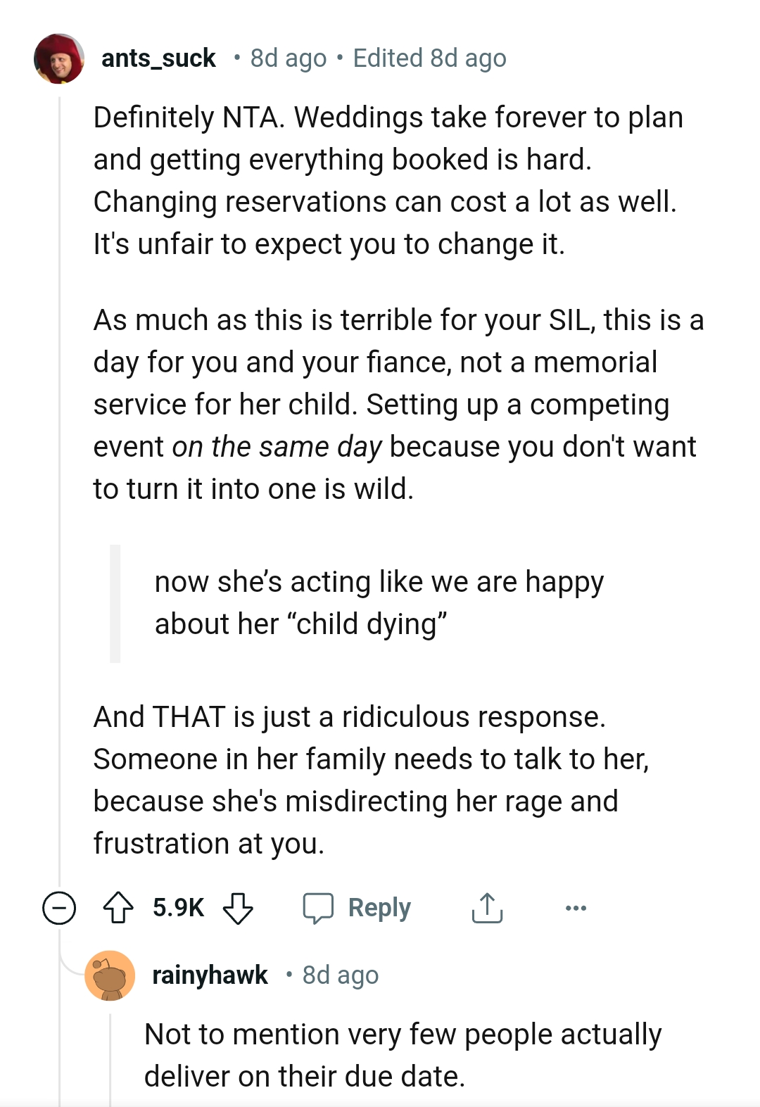 This Is a Day for the OP and Her Fiancé