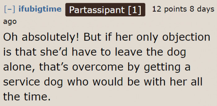 Some people like the idea of getting a service dog for the OP's daughter.