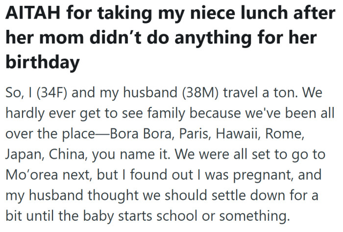 Before the drama began, she describes a life full of travel and adventure that came to an abrupt halt after heartbreaking news.