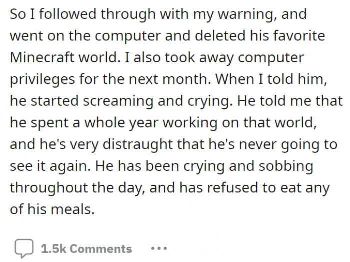 It did not bode well for the Redditors on how they handled this parenting problem. At all.