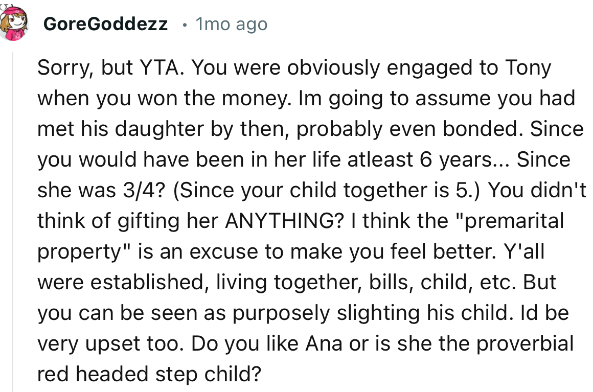 “Do you like Ana, or is she the proverbial red-headed stepchild?”