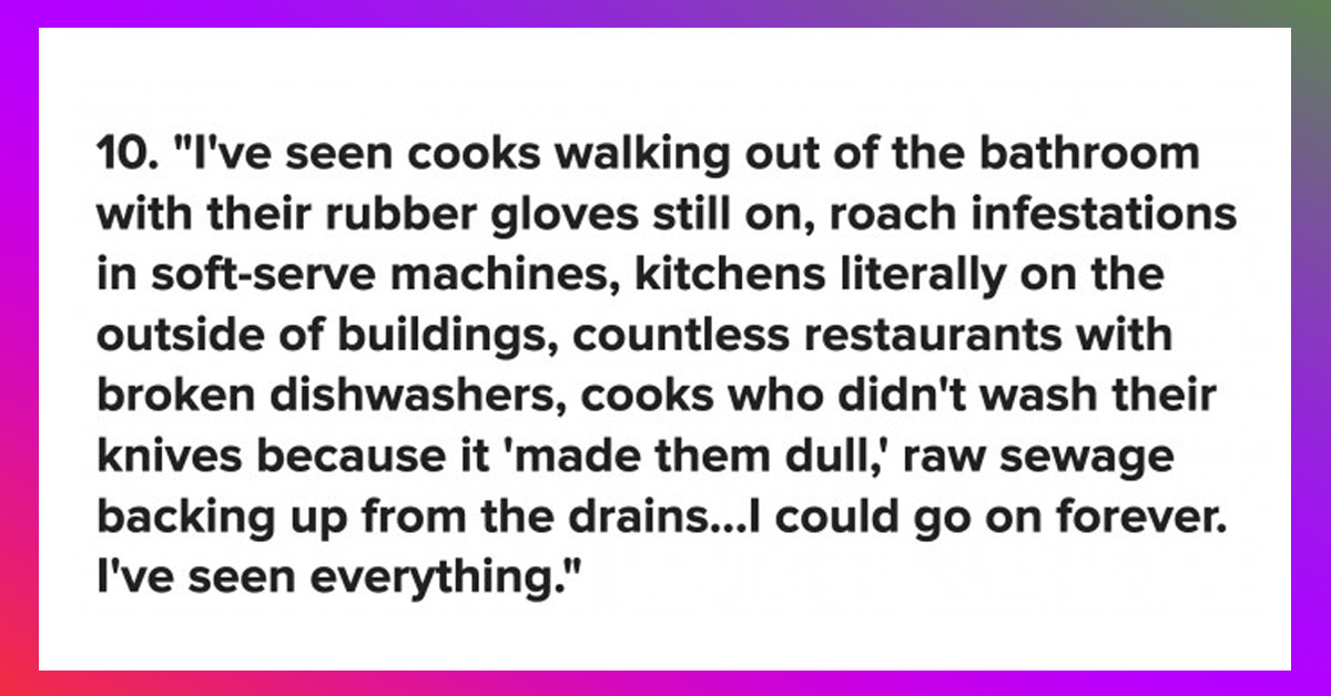 Gnarly Food Industry Secrets That Have Been Shared Anonymously By Restaurant Inspectors