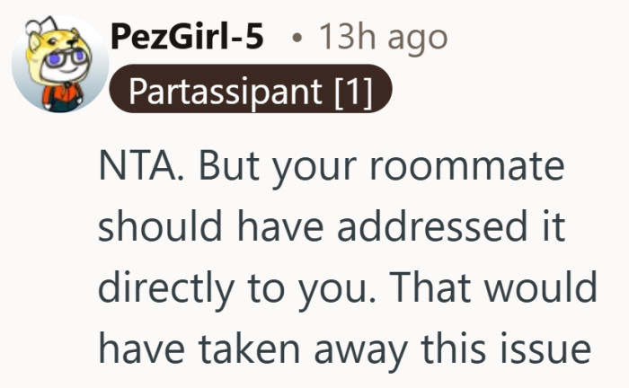 A different name on the label might have prevented the whole roommate debate.