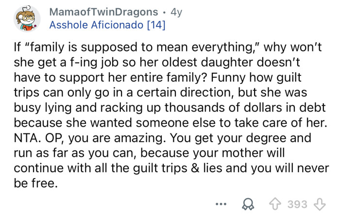 Get your degree and run!