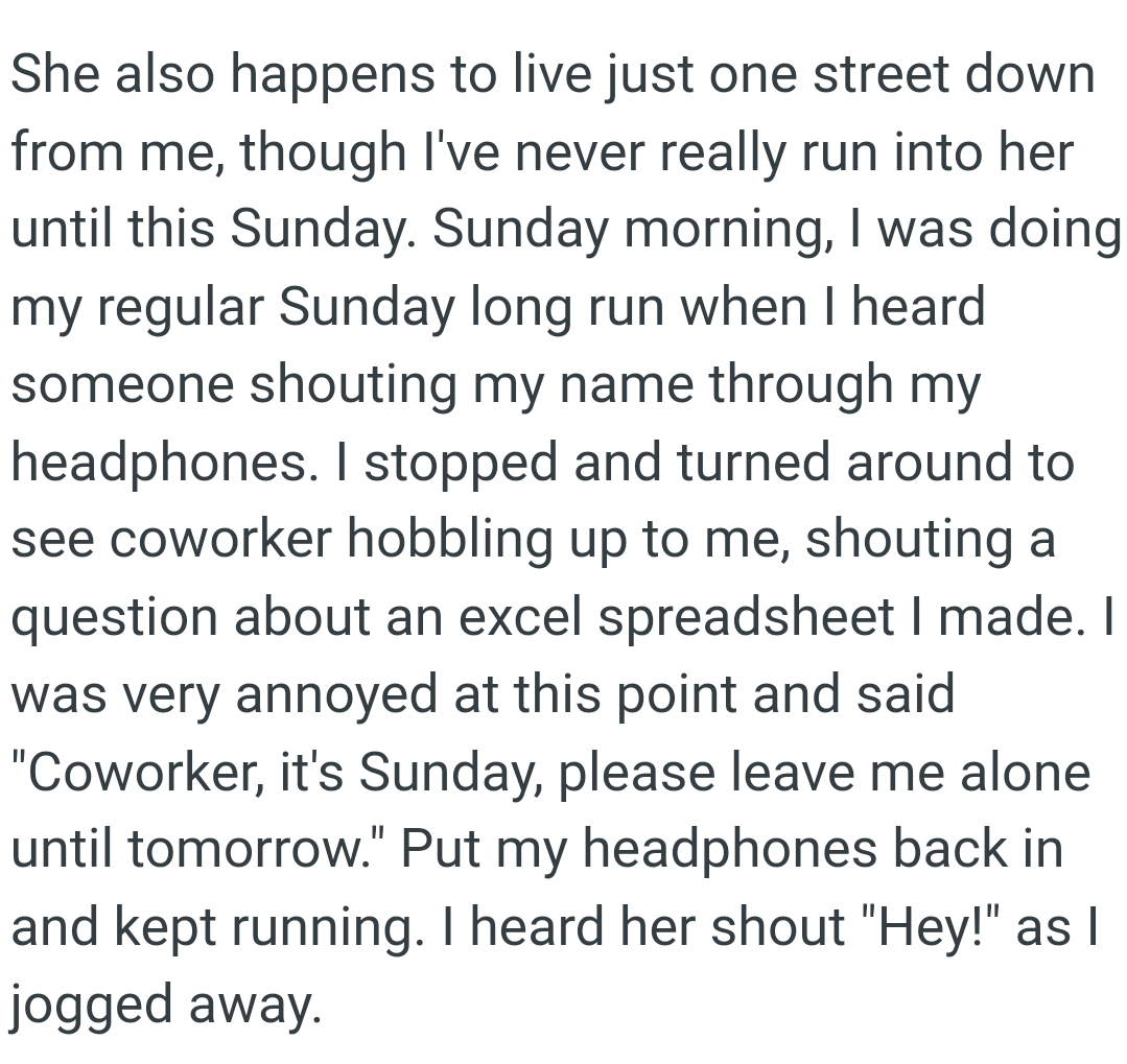 OP Was Doing Her Regular Sunday Long Run When She Heard Someone Shouting Her Name