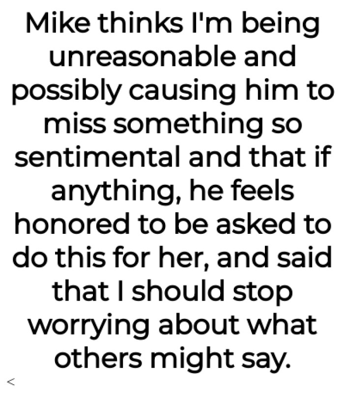 OP's Husband Thinks She's Being Unreasonable