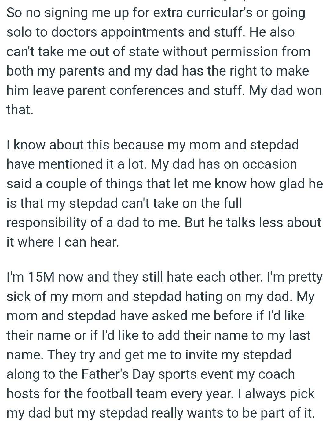 OP's mom and stepdad have asked him before if he would like their name