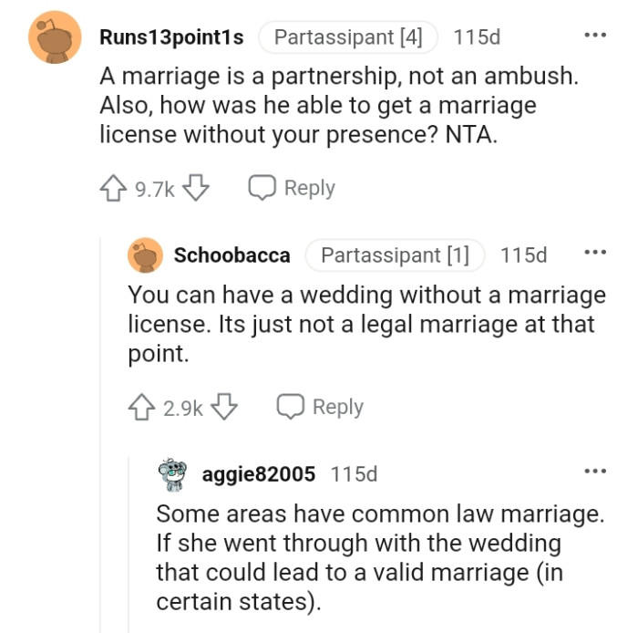 And the comments from other Redditors roll in...