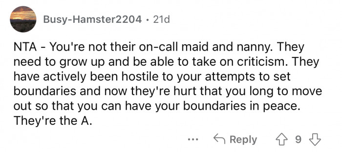 The parents need to grow up and learn how to take criticism.