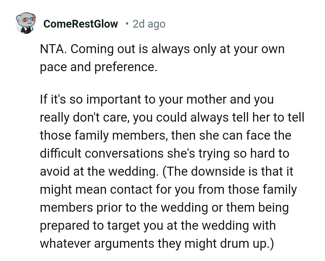 She can face the difficult conversations