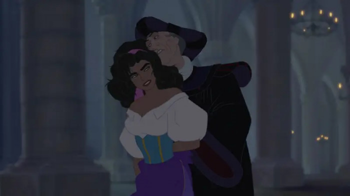 23. When Frollo smells Esmeralda's hair in The Hunchback of Notre Dame