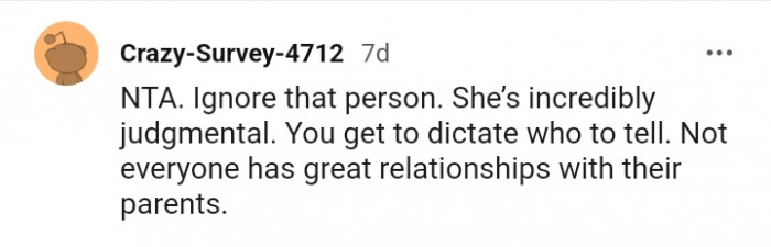 She is incredibly judgmental