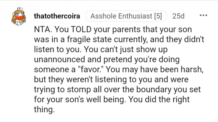 They were trying to stomp all over the boundary