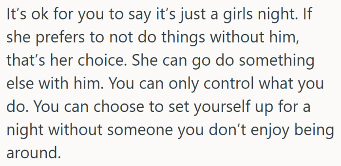 Sometimes the healthiest RSVP is “no boyfriends, no bad vibes.”